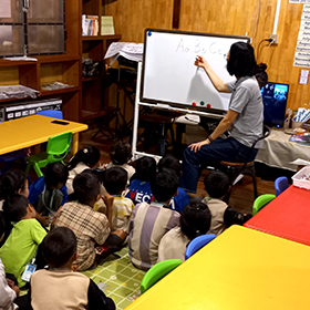 캄보디아 라따나끼리 유치원 수업 모습