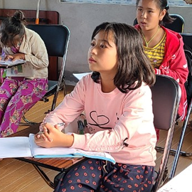 미얀마 매따웅유아 어학당 수업