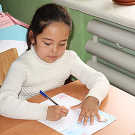 키르기즈스탄 고려어학당 결연아동 손편지