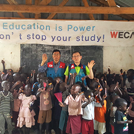 남수단 위카유치원 단체사진