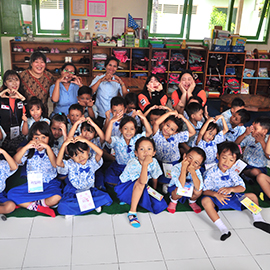 순천대학교 인도네시아 봉사단과 아이들