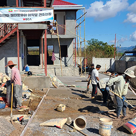 미얀마 매따웅유아 어학당 공사 소식